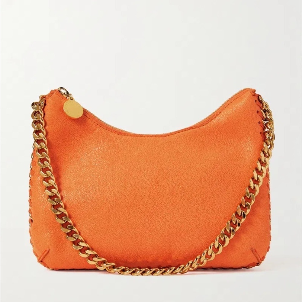Stella McCartney Mini Zip Falabella Shoulder Bag in Orange - Picture 2 of 7